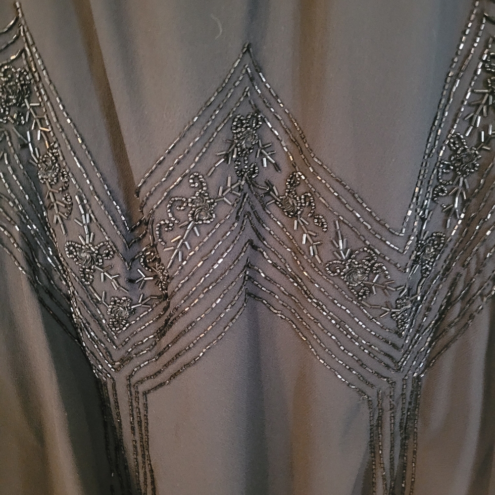 Dressbarn Woman Collection intricately beaded drop waist dress , 16. S42 - Picture 3 of 8